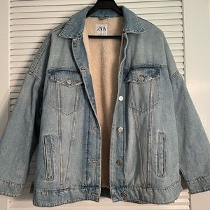 Zara oversized denim coat